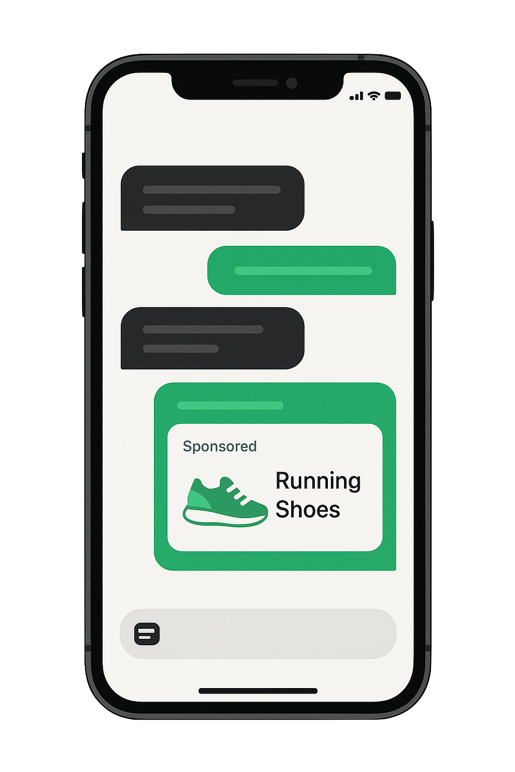Native ads demonstration in LLM conversation